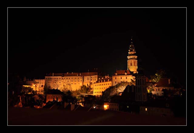 večerný Krumlov
